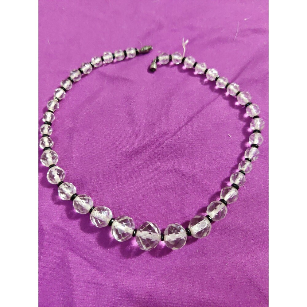 Vintage Glass Crystal Necklace
